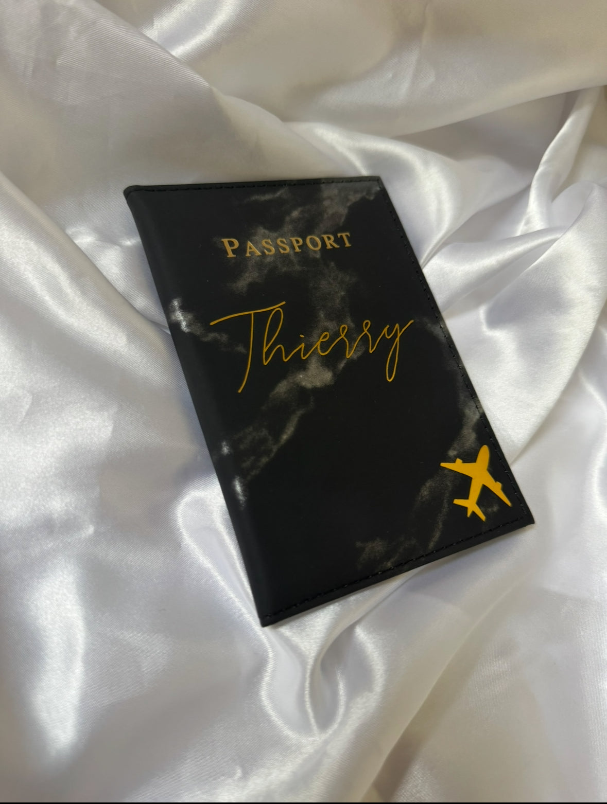 Étui passeport marbré