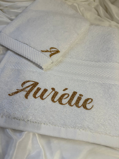 Serviette de bain + gant