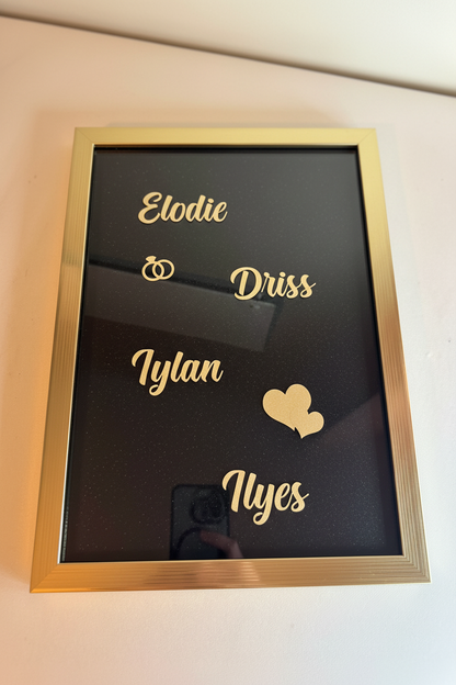 Cadre famille Elodie Driss Ilyan Ilyes