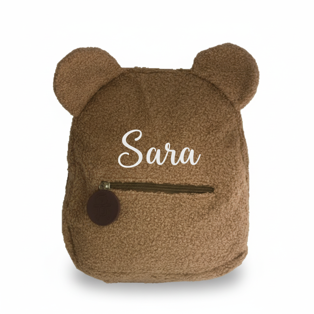 Sac beige avec Sara en blanc