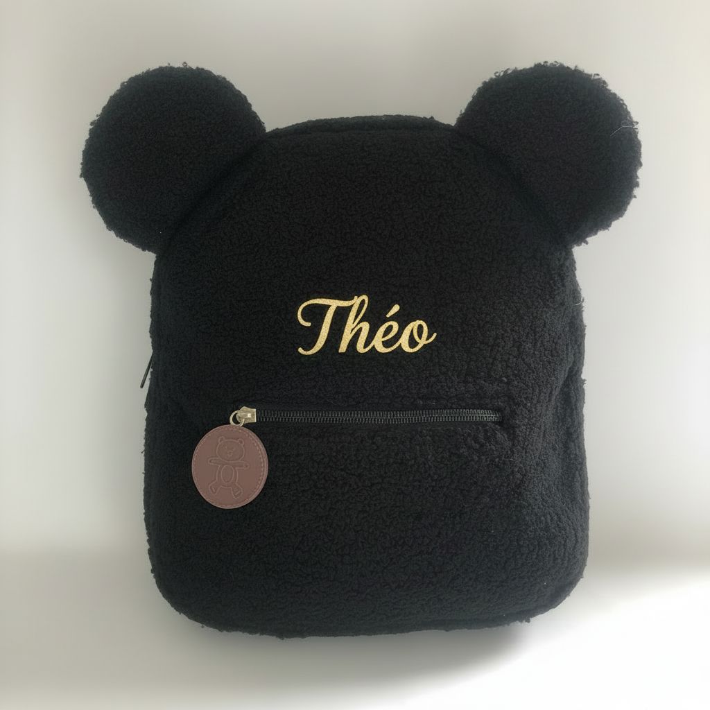 Sac noir avec Théo en doré