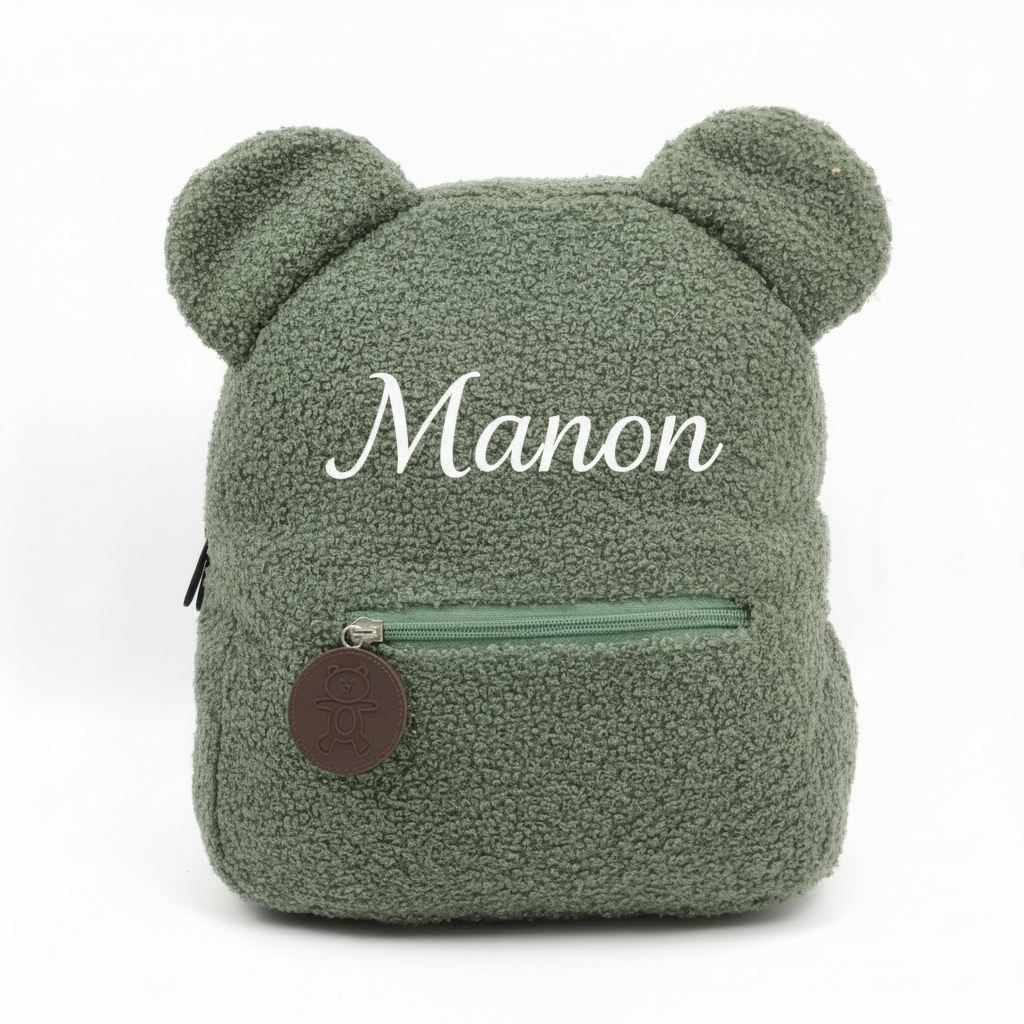 Sac vert avec Manon en blanc