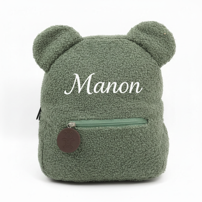 Sac vert avec Manon en blanc